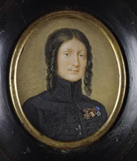 Gouache On Horn Prints: Portrait of Pavel Logginovich Mounsey (1783-1815)