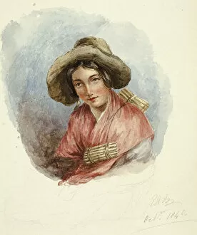 Peasants Collection: Portrait of Peasant Woman, October 1840. Creator: Elizabeth Murray