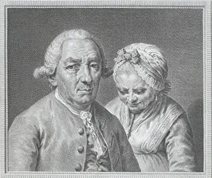 Parents Prints: Portrait of Pedro de Salvador Carmona and his wife Maria Garcia