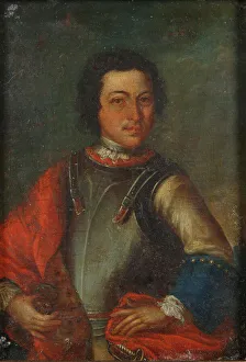 Armor Prints: Portrait of Peter I the Great (1672-1725), End of 17th cen.. Creator: Anonymous