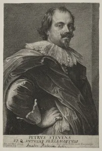Portrait of Peter Stevens. Creator: Lucas Emil Vorsterman (Flemish, 1595-1675)