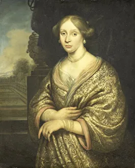 Pearl Earrings Prints: Portrait of Petronella van der Burcht (1657-1682), 1674. Creator: Zacharias Blijhooft