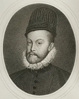 Portrait of Philip II (1527-1598), King of Spain (1556-1598), 1879. Creator: Alphonse Charles Masson