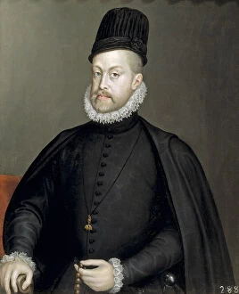Anguissola Collection: Portrait of Philip II (1527-1598), King of Spain and Portugal, 1565