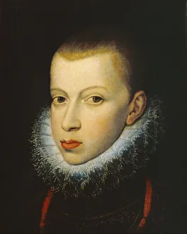 Portrait of Philip III (1578-1621), King of Spain and Portugal. Artist: Pantoja de la Cruz, Juan (1553-1608)