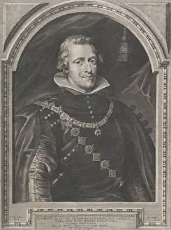 Second State Of Three Prints: Portrait of Philip IV, 1630. 1630. Creator: Paulus Pontius