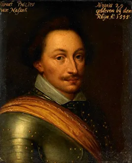 Count Of Nassau Prints: Portrait of Philips (1566-95), Count of Nassau, c.1609-c.1633. Creator: Unknown