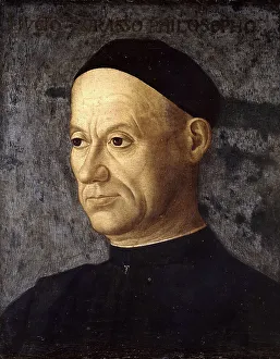 Bergamo Prints: Portrait of the philosopher Lucio Crasso, ca 1465. Creator: Bastiani, Lazzaro (1429-1512)