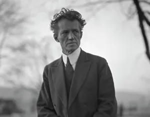 Portrait photograph of Arnold Genthe taken outdoors, between 1911 and 1942. Creator: Arnold Genthe