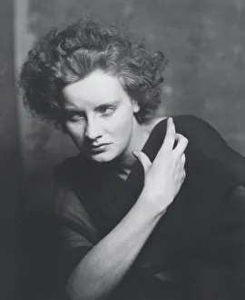 Portrait photograph of Greta Garbo, 1925 July. Creator: Arnold Genthe