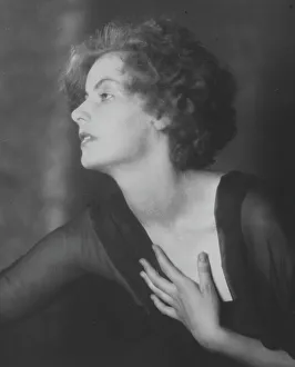 Portrait photograph of Greta Garbo, 1925 July. Creator: Arnold Genthe