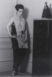 Interiors Prints: Portrait photograph of Mrs. Rita Lydig, 1925 Jan. 29. Creator: Arnold Genthe