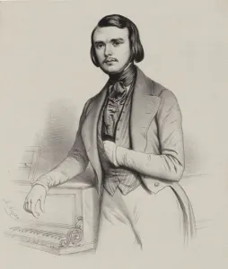 Portrait of the pianist and composer Alexandre Edouard Goria (1823-1860), 1845