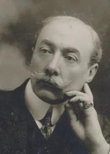 Portrait of pianist and composer Andre Messager (1853-1929). Creator: Manuel