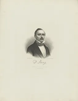 Portrait of the pianist and composer Diederich Krug (1821-1880), c. 1850. Creator: Weger