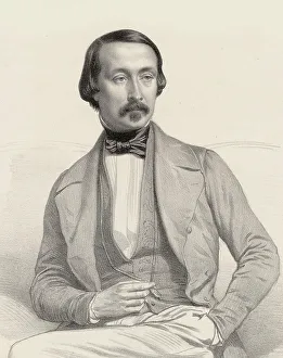 Marie Alexandre Menut 1812 1883 Prints: Portrait of the pianist and composer Félix Le Couppey (1811-1887)