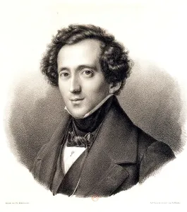 Mendelssohn Prints: Portrait of the pianist and composer Felix Mendelssohn Bartholdy (1809-1847)