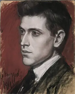 Portrait of the pianist and composer Franco Sartori (1892-1965), 1911. Creator: Moggioli, Umberto (1886-1919)