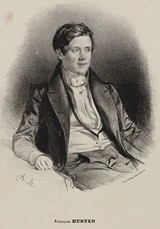 Maurin Prints: Portrait of the pianist and composer Franz Hünten (1793-1878). Creator: Maurin