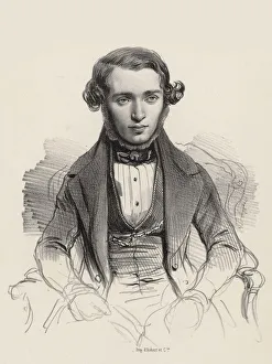 Portrait of pianist and composer Jacob Rosenhain (1813-1894), 1845. Creator: Anonymous