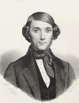 Portrait of the pianist and composer Jean-Henri Ravina (1818-1906), ca 1845. Creator: Alophe