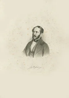 Portrait of pianist and composer Josef Dessauer (1798-1876), 1846. Creator: Decker, Gabriel (1821-1855)