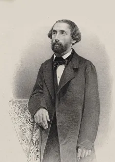 Portrait of the pianist and composer Julius Schulhoff (1825-1898), 1860. Creator: Anonymous
