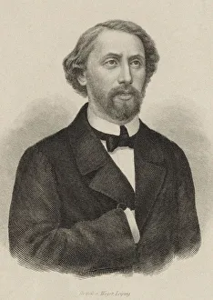 Portrait of the pianist and composer Julius Schulhoff (1825-1898), 1860. Creator: Anonymous