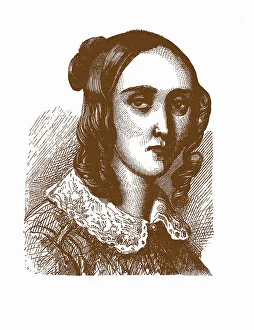 Portrait of the pianist and composer Louise Farrenc, née Dumont (1804-1875), 1855. Creator: Anonymous
