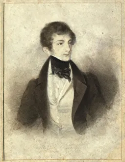 Portrait of the pianist and composer Sigismund Thalberg (1812-1871), 1829