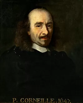 Corneille Gallery: Portrait of Pierre Corneille (1606-1684). Artist: Le Brun, Charles (1619-1690)