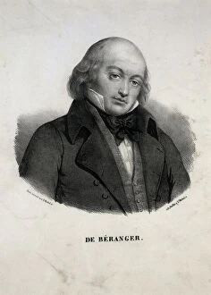 B And Xe9 Collection: Portrait of Pierre-Jean de Beranger (1780-1857). Creator: Anonymous