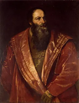 Titian 1488 1576 Prints: Portrait of Pietro Aretino, 1545. Creator: Titian (1488-1576)