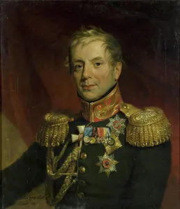 Braid Prints: Portrait of Piotr Konovnitsyn (1764-1822), 1821. Creator: George Dawe