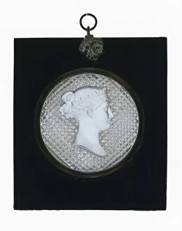 Alexandrina Victoria Collection: Portrait Plaque, England, 1820 / 30. Creator: Apsley Pellatt and Company