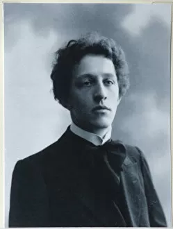 Alexander Blok Gallery: Portrait of the Poet Alexander Blok (1880-1921), 1907. Artist: Zdobnov, Dmitri Spiridonovich