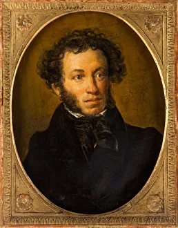 Portrait of the poet Alexander Sergeyevich Pushkin (1799-1837), Second quarter of the 19th cen