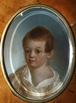 Pushkin Prints: Portrait of the poet Alexander Sergeyevich Pushkin (1799-1837) as child
