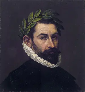 Neck Ruff Prints: Portrait of the Poet Alonso Ercilla y Zuniga, 1570. Creator: El Greco