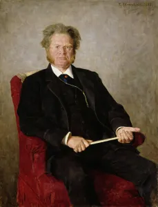 Portrait of the Poet Bjornstjerne Bjornson, 1885. Creator: Erik Werenskiold