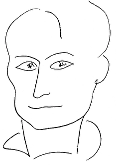 Portrait of the poet Charles Baudelaire, 1944-1947. Creator: Henri Matisse. Portrait of the poet Charles Baudelaire, 1944-1947. Creator: Henri Matisse