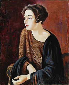 1929 Prints: Portrait of The Poet Elina Vaara, 1929. Creator: Yrjö Aleksander Ollila