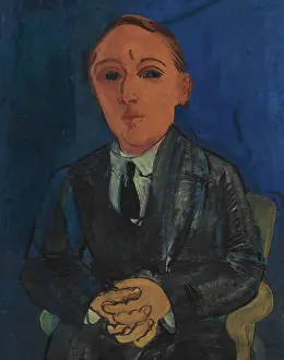 Dufy Prints: Portrait of the poet Francois Berthault, 1925. Creator: Dufy, Raoul (1877-1953)