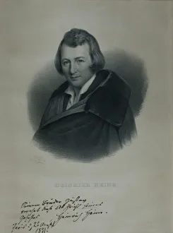 Heine Prints: Portrait of the poet Heinrich Heine (1797-1856), 1839. Artist: Giere, Julius (1807-1880)