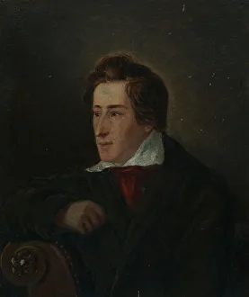 Heine Prints: Portrait of the poet Heinrich Heine (1797-1856)
