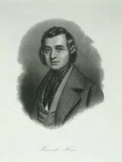 August 1823 1892 Gallery: Portrait of the poet Heinrich Heine (1797-1856), 1842. Artist: Weger, August (1823-1892)