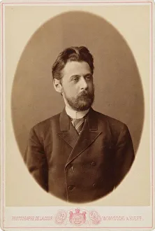 Kiev Prints: Portrait of the poet Innokenty Annensky (1856-1909), c. 1890. Creator: Photo studio V