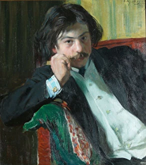 Kustodiev Gallery: Portrait of the poet Janko Lavrin (1887-1986), 1909. Artist: Kustodiev