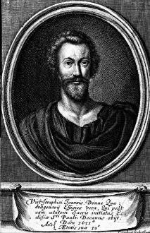 John Donne Prints: Portrait of the poet John Donne (1572-1631), 1633