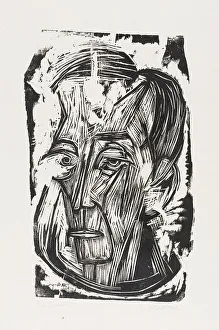 Kirchner Prints: Portrait of the Poet Leonhard Frank I, 1917. Creator: Kirchner; Ernst Ludwig (1880-1938)